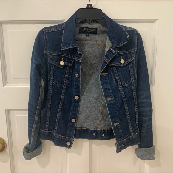 Vintage Juicy Jeans Denim Dark Wash Jacket Made in USA Closet Staple Size Small - Picture 1 of 10